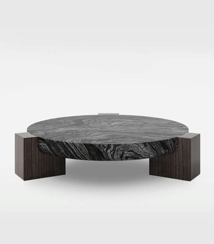 Table basse ronde en marbre Massif